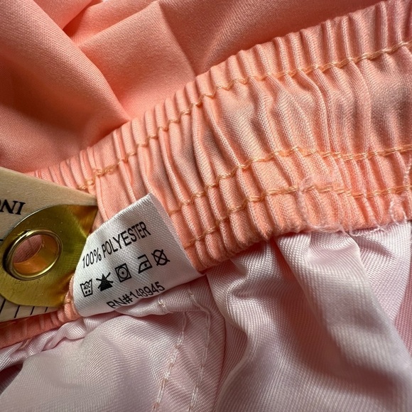 Women’s beach short unisex men swim salmon color solid orange trunk S. - Picture 11 of 13